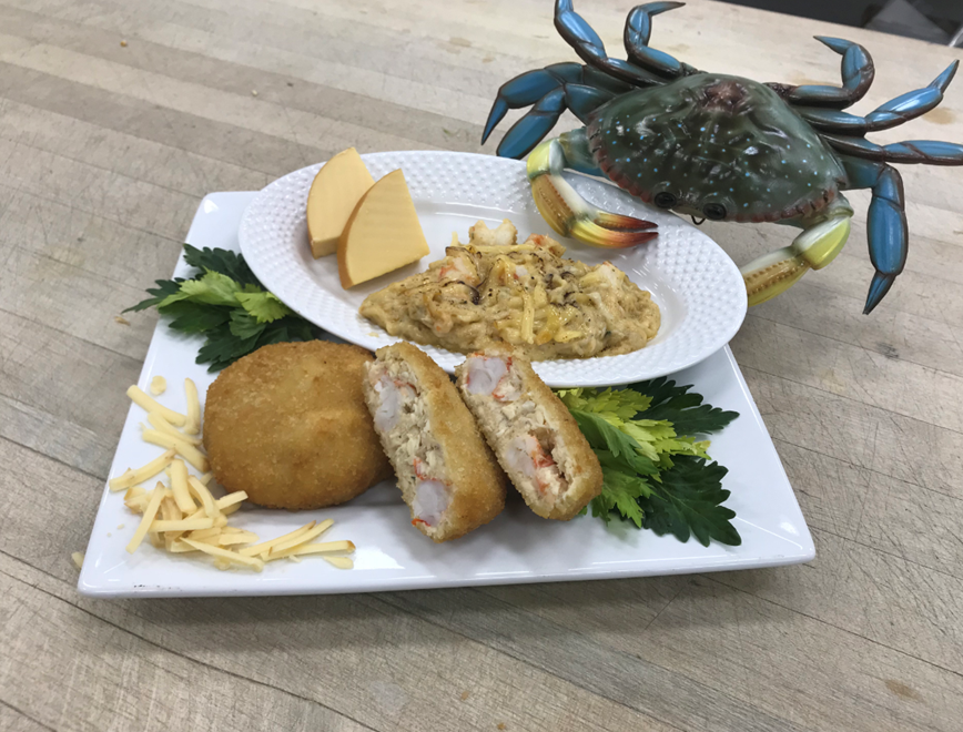 shrimp and crab au gratin cakes